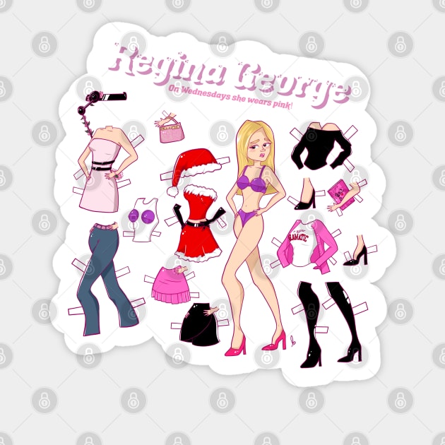 Regina - Mean Girls - Paper Doll Sticker by themunchkinboutique